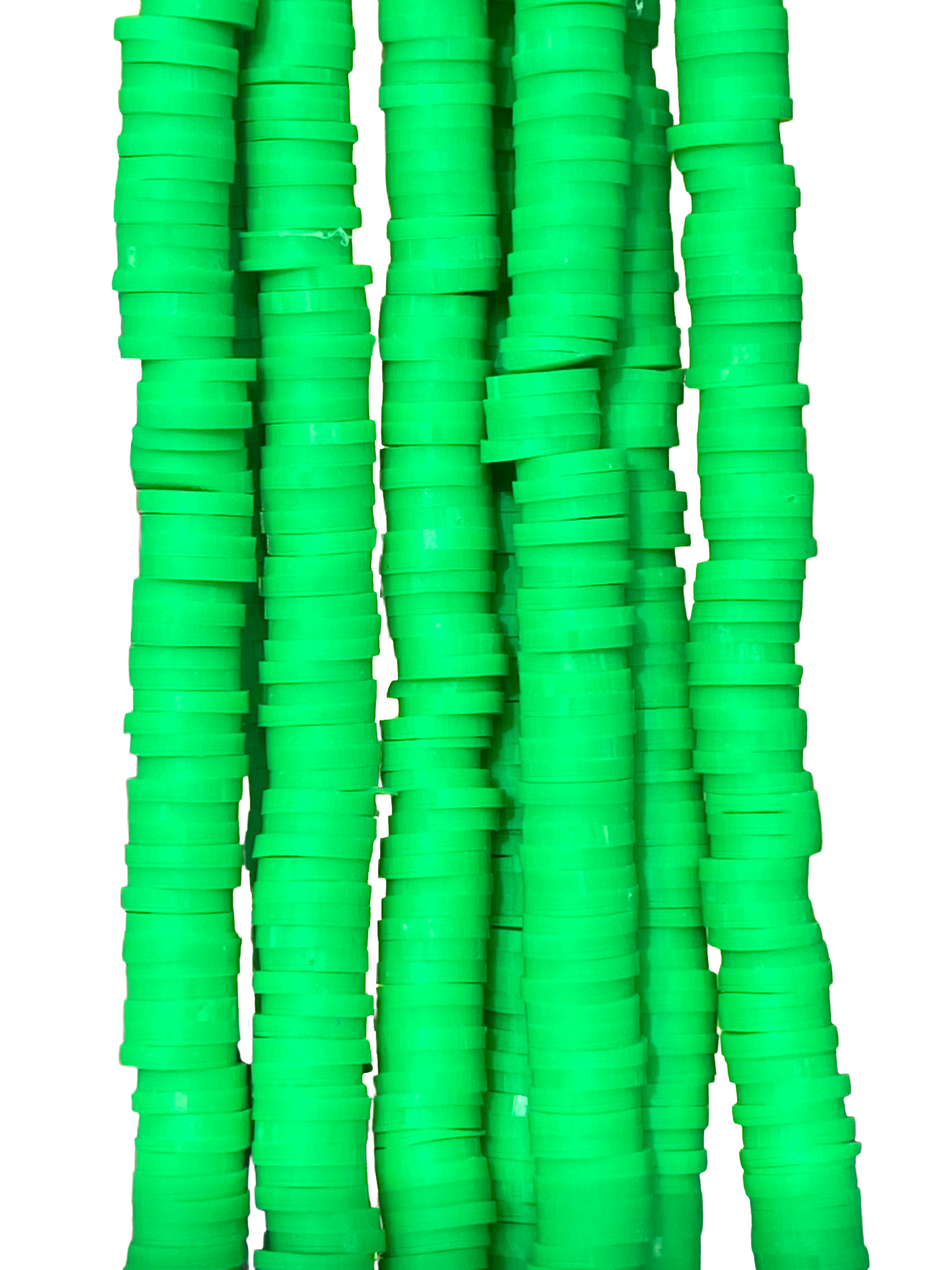 Lime Heishi Disc - Clay Beads