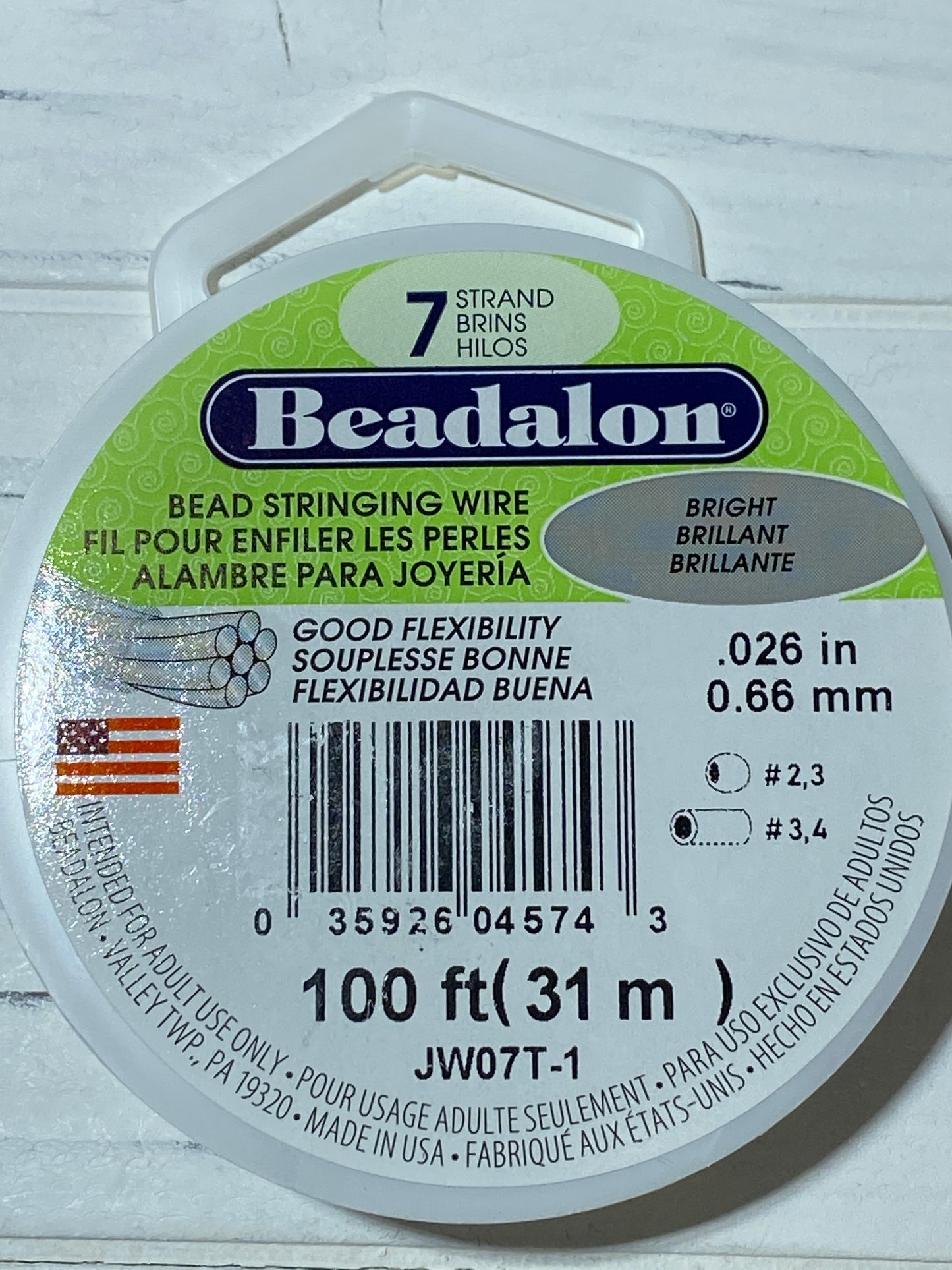 Beadalon, Stringing Wire - 7 Strand (Bright)