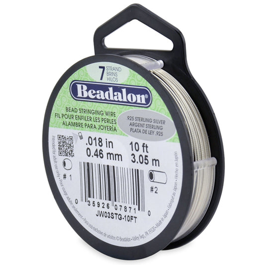 Beadalon, Stringing Wire - 7 Strand (925 Sterling Silver)