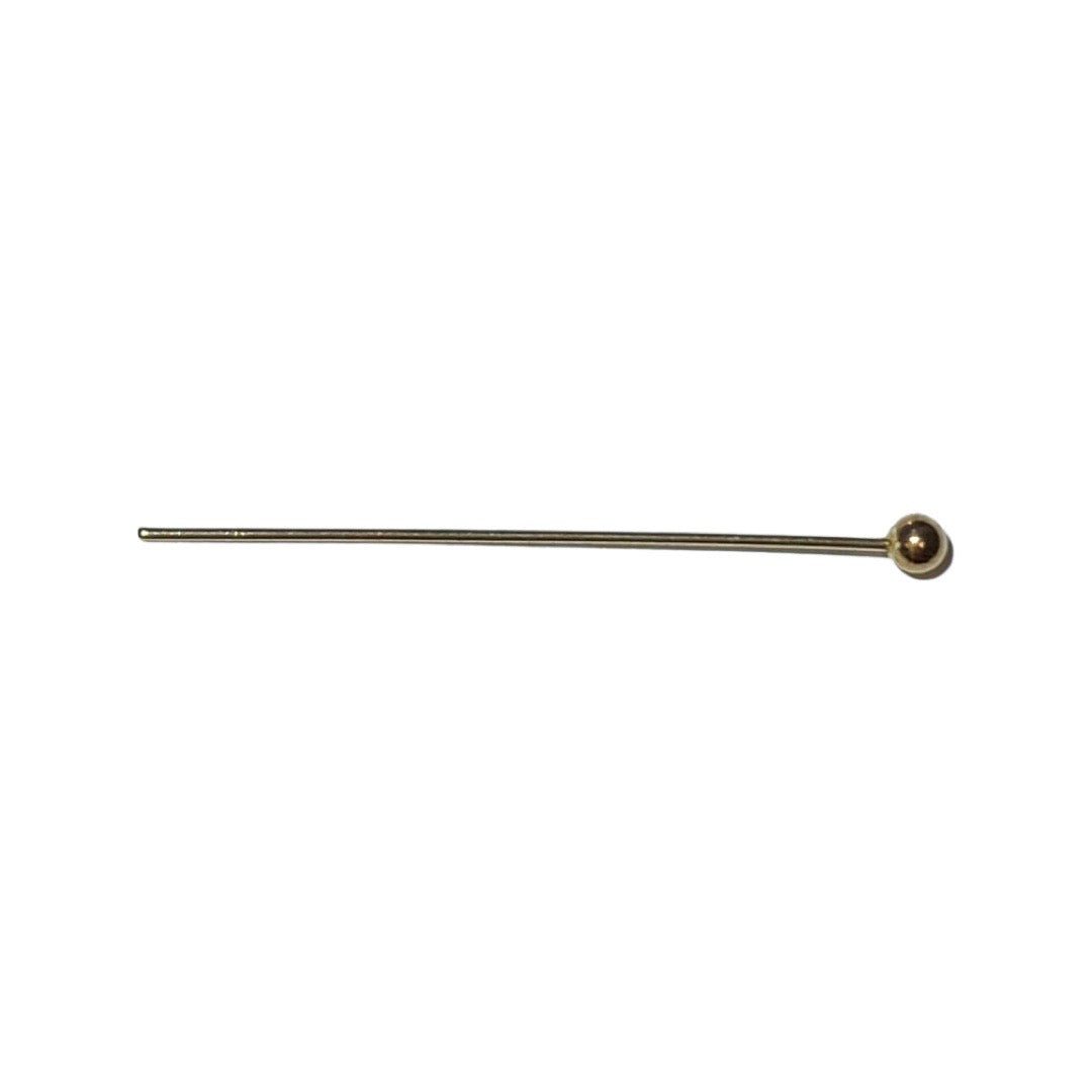 1.0" Ball End Head Pin w/ 2.0mm Bead